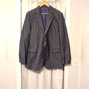 NWT Southern Pines Men's‎ Large 44R Blue Blazer With Print
